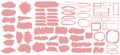 Collection of pastel pink banners illustration Royalty Free Stock Photo