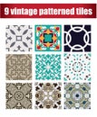 9 collection patterned Vintage tiles