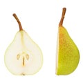 Collection pears Isolated on white background. Organic fresh pears isolated on white. File contains clipping path Royalty Free Stock Photo