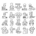 collection of people in different professions. Vector illustration decorative design