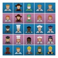 Collection of people and occupations. Vector illustration decorative design