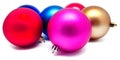 Collection of perfect colors christmas balls isolated Royalty Free Stock Photo