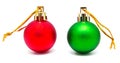 Collection of perfect colors christmas balls isolated Royalty Free Stock Photo