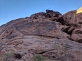 Collection of petroglyphs on hill at Valley of Fire, Nevada