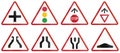 Collection of Philippine warning road signs Royalty Free Stock Photo