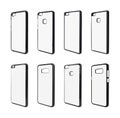 Collection of phone case isolated on white background. Smartphone cover for your design. Mobile accessories. Clipping paths object Royalty Free Stock Photo