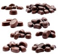 Collection of photos assortment of chocolate candies Royalty Free Stock Photo