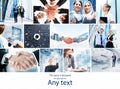 Collection of photos about business with handshakes Royalty Free Stock Photo