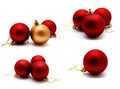 Collection of photos christmas decoration golden gold yellow and Royalty Free Stock Photo