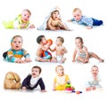 Collection photos of a kids Royalty Free Stock Photo
