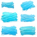 Collection of photos turquoise light blue strokes