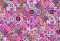 Collection of pink patterns tiles Royalty Free Stock Photo