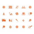 collection of pizza icons. Vector illustration decorative design Royalty Free Stock Photo