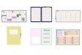 Collection of planner notepads and diary for notes
