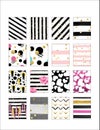 Collection of planner stickers template full box