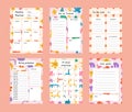 Collection of planners and to do lists