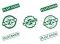 Collection of Plant-Based Rubber Stamps and Seals Royalty Free Stock Photo