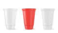 collection of plastic cups isolated on white background. Vector illustration Royalty Free Stock Photo