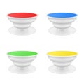 Collection of plastic popsocket for phone realistic vector illustration cellphone pop socket Royalty Free Stock Photo