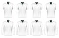 Collection of polo shirts with different polo-collars