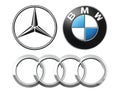 Collection of popular German car logos