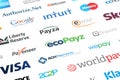 Collection of popular payment system logos Royalty Free Stock Photo