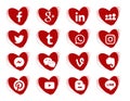 Collection of popular social media icons