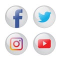 Popular social media icons Royalty Free Stock Photo