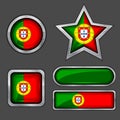 Collection of portugal flag icons