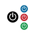 Collection power button icon and simple flat symbol for website,mobile,logo,app,UI Royalty Free Stock Photo