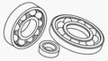 Collection of Precise Ball Bearings, Essential Mechanical Engineering Components, vector design Generative AI Royalty Free Stock Photo