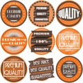 Collection of Premium and High Quality and Guarantee Labels design Royalty Free Stock Photo