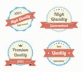 Collection of premium quality vintage labels in color Royalty Free Stock Photo