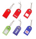 Collection of price tags.