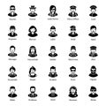 Collection of Professional Avatars In solid Style