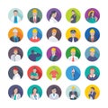 Collection of Professional Flat Icons of Professions