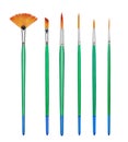 Collection professional paint brushes