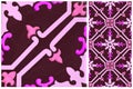 Collection of purple patterns tiles Royalty Free Stock Photo