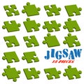 collection of puzzle parts Royalty Free Stock Photo