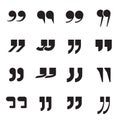 Collection of quotation marks, speech marks, quote sign icons