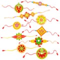 Collection of Rakhi Royalty Free Stock Photo