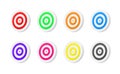 Collection realistic multicolored target for shooting practice vector dartboard for arrow aiming