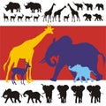 African Animals Silhouettes
