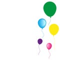 Collection of realistic vector helium balloons for birthday, party, , isolated on white background.