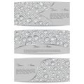 Set of horizontal banners with dew Royalty Free Stock Photo