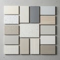 A collection of rectangular tiles is arranged in a grid pattern Royalty Free Stock Photo