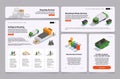 Collection recycling waste service landing page vector illustration garbage processing technology