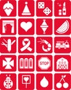 Red icons Royalty Free Stock Photo