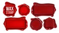 Collection Of Red Wax Stamp Set Copy Space Vector Royalty Free Stock Photo