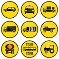 Collection of Regulatory Road Signs Used in Botswana Royalty Free Stock Photo